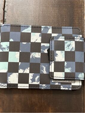 Quiksilver Men’s Bifold Wallet Blue/Black Checkered